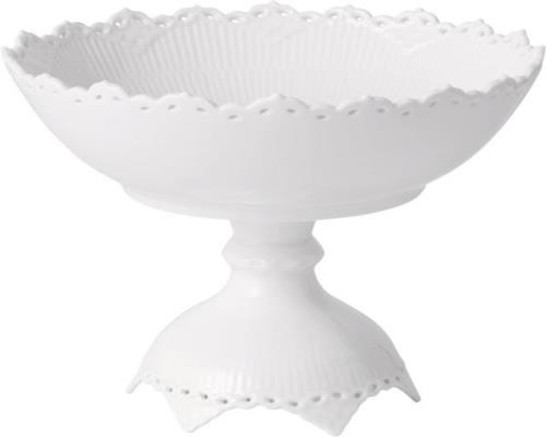 Royal Copenhagen Hvid Helblonde Skål på fod 17,5 cm Hvid Str 17,5 cm -...