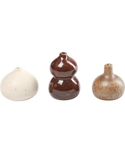 ferm LIVING Komo Mini Vases Set of 3 - Multi Multi Str ACCESSORIES - V...