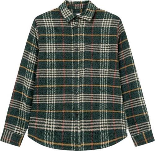 Les Deux Kaleb Check Overshirt Mand Pine Green/ivory Overshirts Str XL...