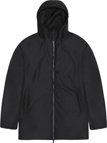 Rains Lohja Long Insulated Jacket W3t2 Kvinde Black Regnjakker Str L -...