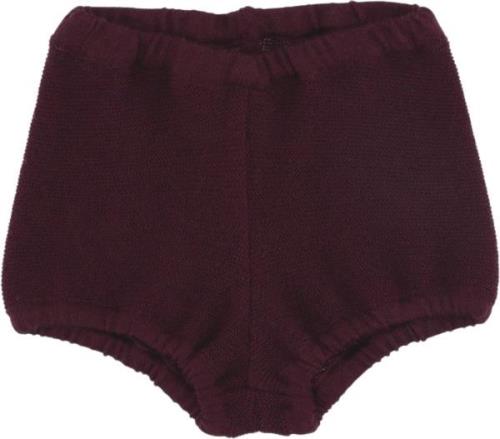 Konges Sløjd Krystal Wool Knit Bloomers Maroon 56/62 Str 56/62 - Bloom...