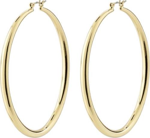 Pilgrim Priya Recycled Large Hoop Earrings Goldplated one size - Creol...