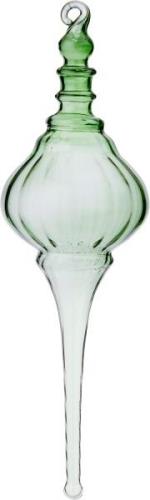 Bungalow Glass Icicle Dome Green Green Str H 20 cm - Juletræspynt Træ ...