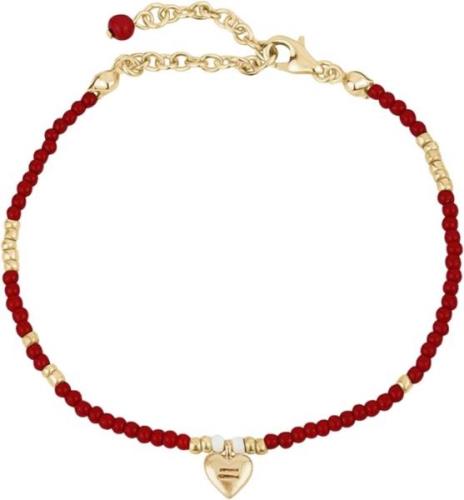 With love darling Red Beaded Bracelet for Gender Justice ONE SIZE - Pe...