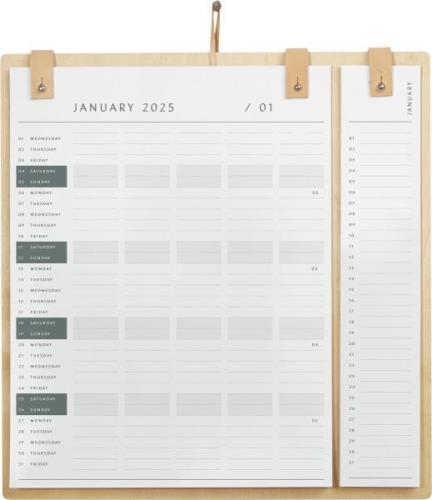 Ekta Living Planner Board 2024+2025 Lysebrun - Hylder hos Magasin