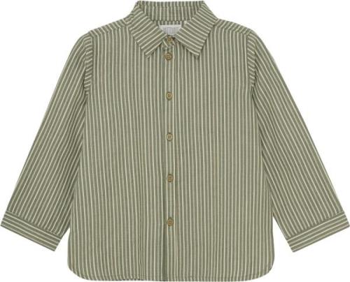 Huttelihut Shirt Woven Str 128 - Deep Lichen Green Skjorter hos Magasi...