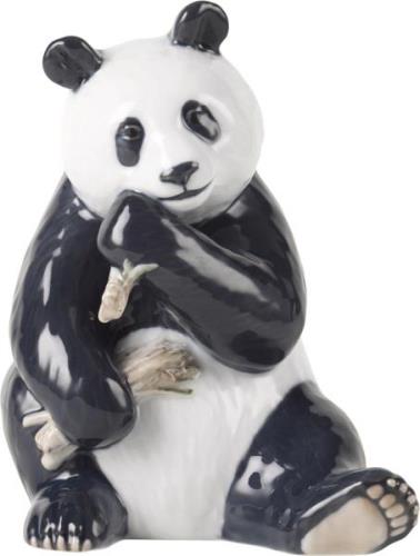 Royal Copenhagen Spisende Panda Figur, 18 cm Hvid Str 18 cm - Figurer ...