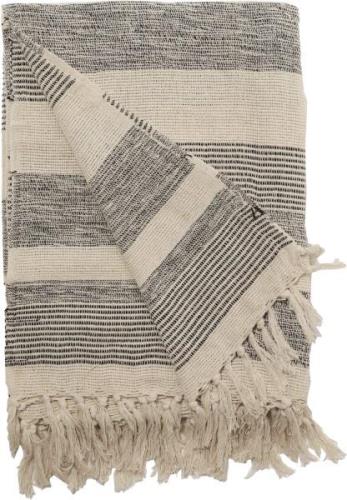 AU Maison Plaid, Bandeaunatur/sort, 130x180 cm 0008 Str 130x180 cm - P...