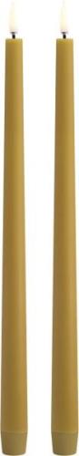 Uyuni LED Taper Candle, Curry Yellow, Smooth, 2,3x32 cm / 2pack Curry ...