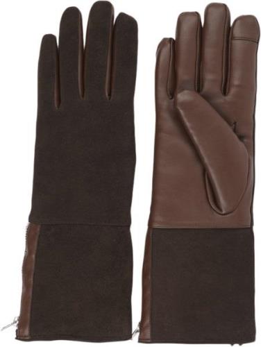 Lovelies Cremona Feminine ZIP Leather Gloves W/ Shearling Lining L - H...