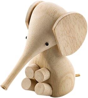 Lucie Kaas Elefant Gummitræ Sand Str 11x11 cm. - Figurer hos Magasin