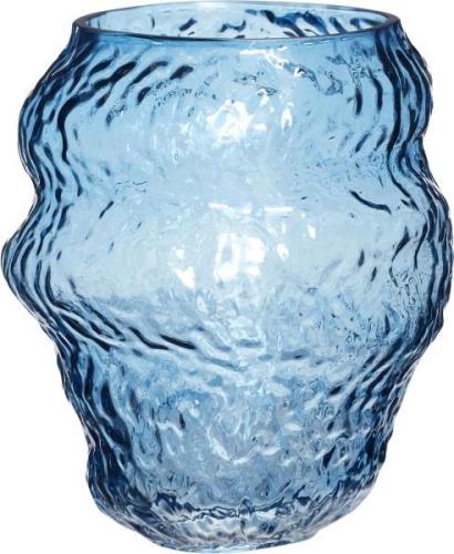 Hübsch Aurora Vase Blå Str ø17xh18cm - Vaser hos Magasin