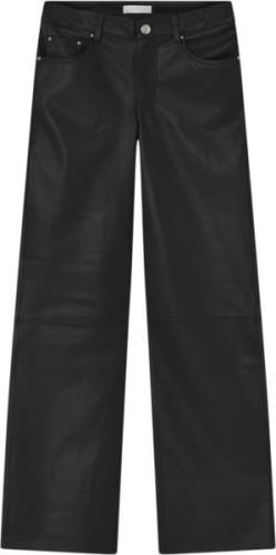 2NDDAY 2ND Loke Classic Leather Kvinde Meteorite (Black) Wide Jeans St...