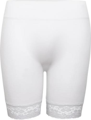 Decoy Hotpants With Lace Kvinde Hvid Bikershorts Str XL - hos Magasin