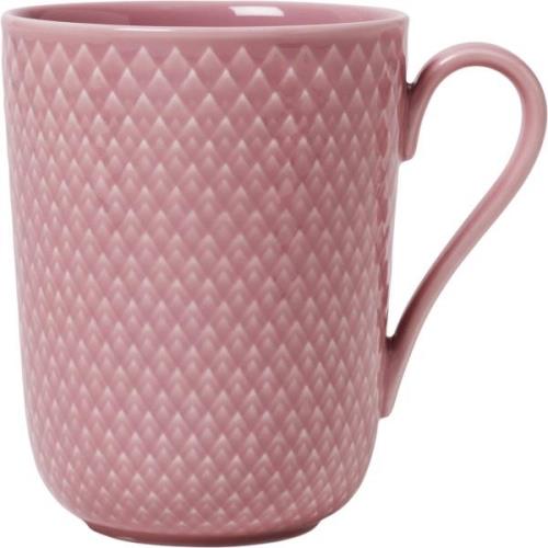 Lyngby Porcelæn Rhombe Color Krus med Hank 33 cl Rosa Porcelæn Lyserød...