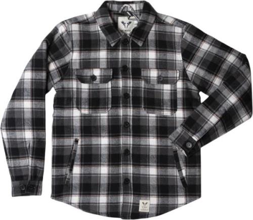 Fat Moose Holger Overshirt Mand Black/ecru Check Overshirts Str L - ho...