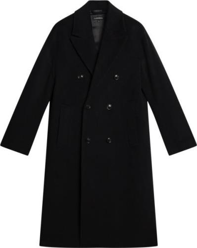 J. Lindeberg Willy Wool Coat Mand Sort Frakker Str 46 - hos Magasin