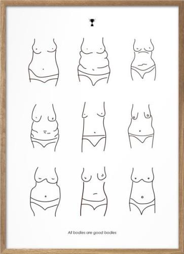 Poster & Frame Kongstad Studio Bodies Flerfarvet Str 50x70 - Plakater ...