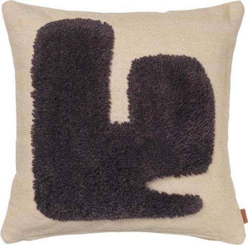 ferm LIVING Lay Cushion Sand/dark Brown Sand / Dark Brown Str ACCESSOR...