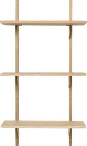 ferm LIVING Sector Shelf T/N Oak - Brass Oak/brass Str FURNITURE - Hyl...