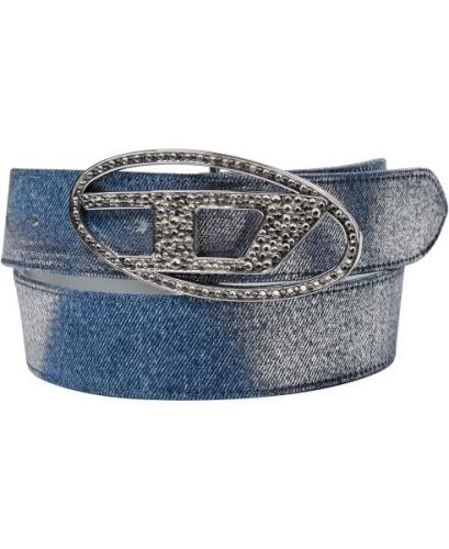 Diesel Oval D Logo B1dr Strass Belt 80 - Bælter hos Magasin