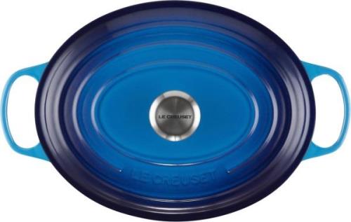 Le Creuset Oval Gryde 31 Azure Signa Azure Blue Str 31cm - Gryder hos ...