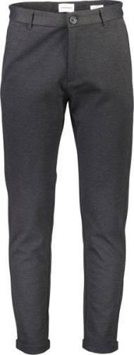 Lindbergh Superflex Knitted Cropped Pant Mand Dark Grey Habitbukser St...