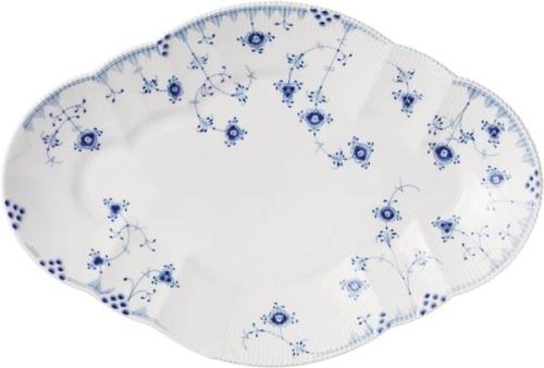 Royal Copenhagen Blå Elements fad 46 cm. Hvid Str 49 cm - Serveringsfa...