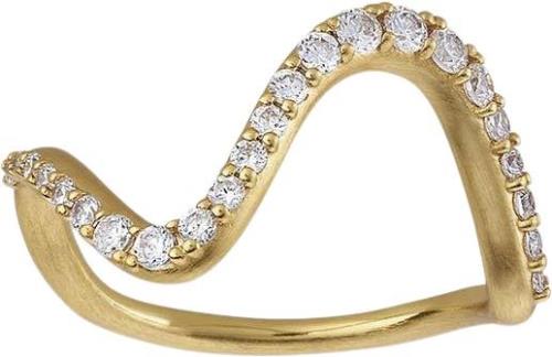 ByBiehl Wave Sparkle Ring Large GP 56 - Ringe hos Magasin