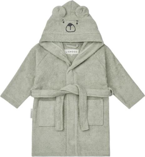 Liewood Lily Bear Bathrobe Str 1/2Y - Dove Blue Morgenkåber hos Magasi...