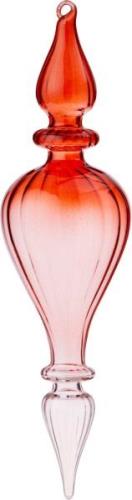 Bungalow Glass Icicle Cone Ruby Ruby Str H 20 cm - Juletræspynt Træ ho...