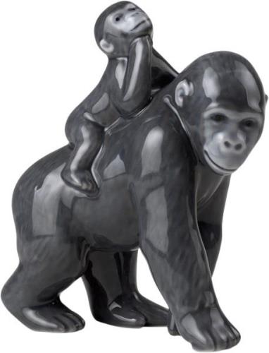 Royal Copenhagen Årsfigur 2023 Gorilla med Baby Brun Str 13 cm - Figur...