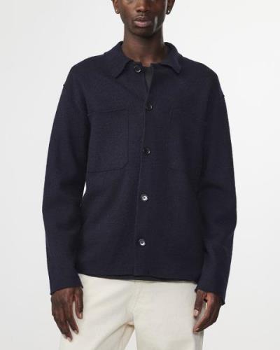 NN07 Jonas 6398 Mand Blå Overshirts Str L - Merino hos Magasin