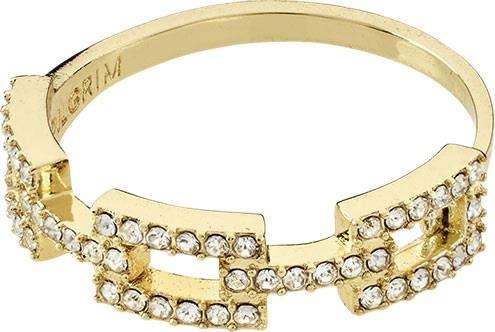 Pilgrim Coby Recycled Crystal Ring Goldplated one size - Ringe hos Mag...