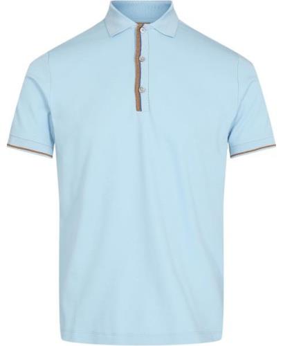 Mos Mosh Gallery Harvey Polo SS Tee Mand Sky Blue Kortærmede Poloer St...