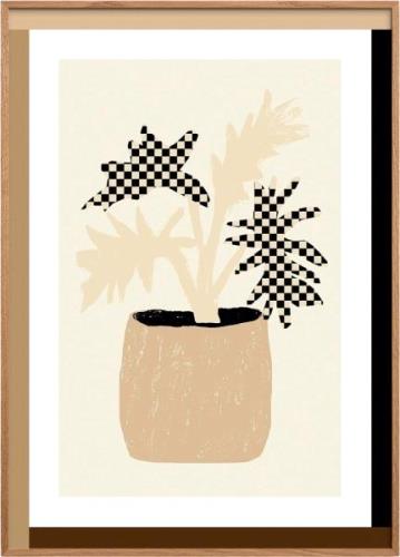 Poster & Frame Checkmate Plant Flerfarvet Str A5 - Plakater hos Magasi...