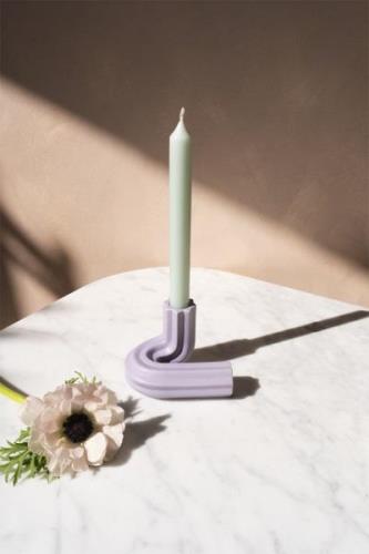 OCTAEVO Candle Holder Templo Lilac Lilac Str 11 x 8,5 x 8 - Kronelyses...