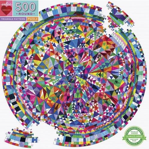 eeBoo Eeboo Rundt Puslespil 500 brk - Triangle Pattern - Puslespil hos...