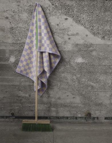 Marc O'Polo Home Checker Towel Lilac 0008 - Håndklæder hos Magasin