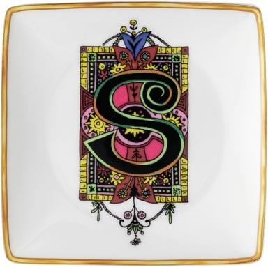 Versace Bowl 12cm sq. Flat, Holiday Alphabet S, Versace Flerfarvet Str...