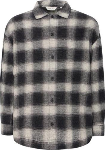 Casual Friday Cfaugusto Checked Overshirt Mand Pewter Mix Cardigans Re...