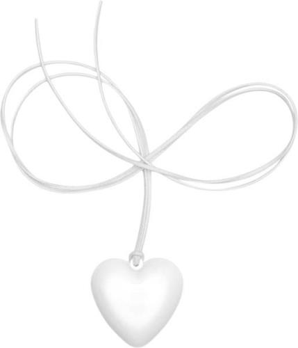 The Good Statement BIG Heart Necklace / White OZ - Halskæder Med Vedhæ...