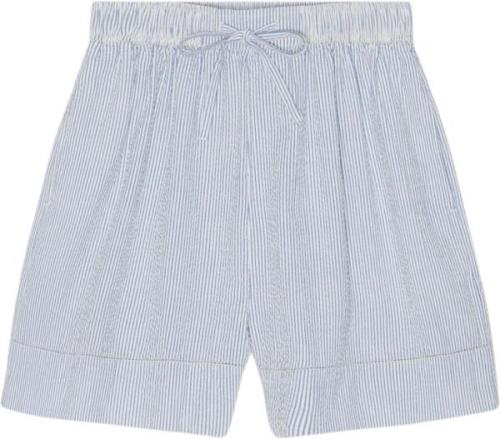 Moshi Moshi Mind Wake Shorts Wave Stripe Kvinde White / Blue Casual Sh...