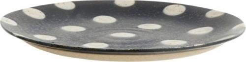 Nordal Grainy Saucer/cake Plate, Dark Blue/sand 0008 - Middagstallerke...