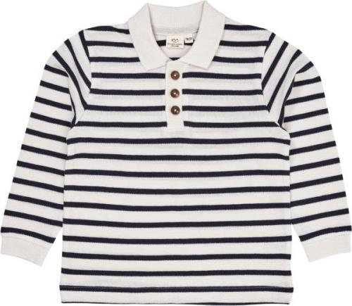 Copenhagen Colors Striped Pique Polo W. LS Str 128 - Navy/cream Strip ...