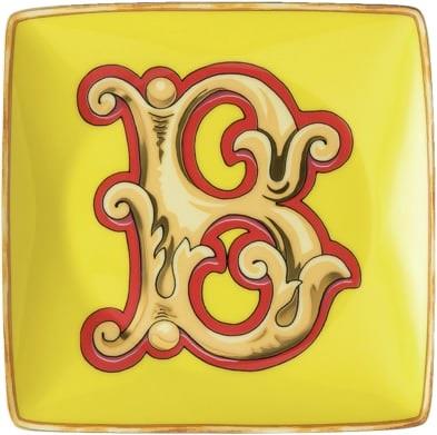 Versace Bowl 12cm sq. Flat, Holiday Alphabet B, Versace Flerfarvet Str...