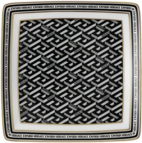 Versace Bowl 12cm sq. Flat, Signature Black, La Greca Flerfarvet Str 1...