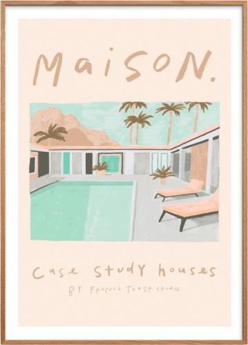 Poster & Frame Florida Mansion Beige & Grøn Str 30 x 40 cm - Plakater ...