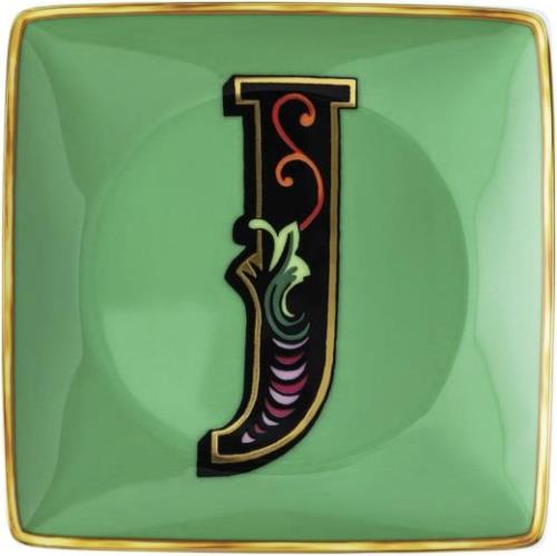 Versace Bowl 12cm sq. Flat, Holiday Alphabet J, Versace Flerfarvet Str...