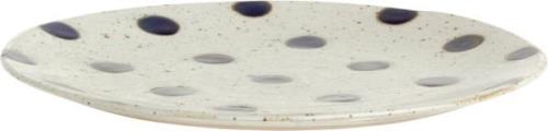 Nordal Grainy dot Plate, S, Sand/dark Blue 0008 - Middagstallerkener h...